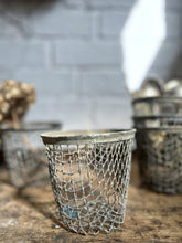 Load image into Gallery viewer, Small vintage European rustic Wirework galvanised  basket