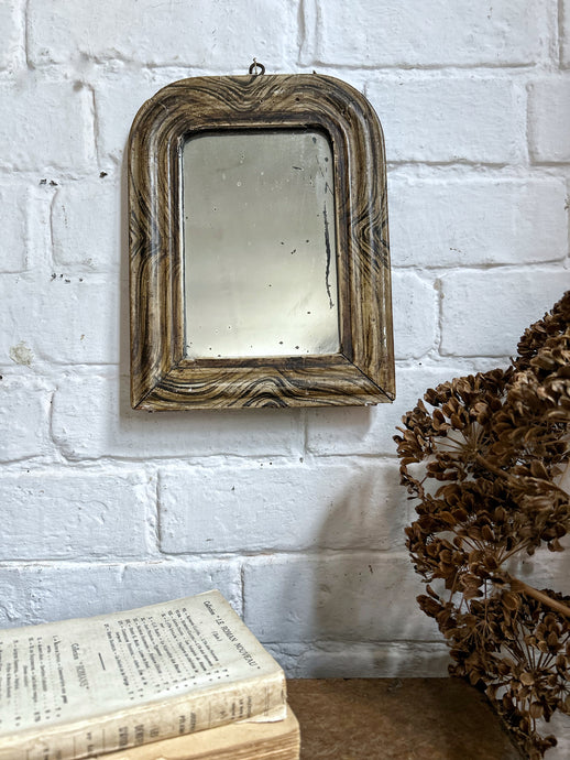 Small vintage combed French Louis Philippe mirror