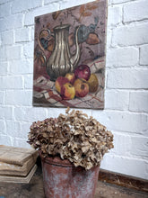 Load image into Gallery viewer, Vintage Still life oil painting on canvas with fruit dated 1930