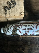 Load image into Gallery viewer, Antique Mid 19th Century Sunderland pottery glass rolling pin sailors sweetheart souvenir