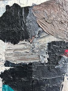 Swedish Mid 20th Century abstract painting signed and dated 1959
