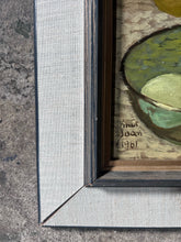 Load image into Gallery viewer, Swedish Mid Century still life with fruit oil painting on board signed and dated