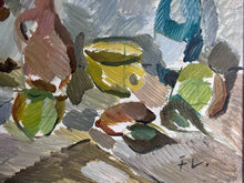 Load image into Gallery viewer, Swedish Vintage Mid 20th Century still life oil painting on board