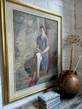 Load image into Gallery viewer, Large Swedish Mid 20th century oil painting portrait on board, signed and framed