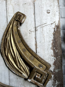 Theatrical art deco gilded wood & gesso decorative pieces