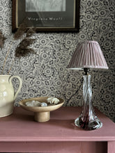 Load image into Gallery viewer, Vintage Val St Lambert Belgium crystal amethyst coloured glass lamp base