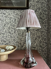 Load image into Gallery viewer, Vintage Val St Lambert Belgium crystal amethyst coloured glass lamp base