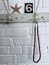 Load image into Gallery viewer, Venetian antique Murano glass red black faceted trade beads 