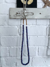 Load image into Gallery viewer, Venetian antique glass trade beads blue red starburst faceted design