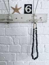 Load image into Gallery viewer, Venetian Murano glass antique black white rattlesnake trade beads