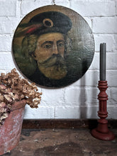 Load image into Gallery viewer, Victorian Antique folk art painted wooden panel Portrait Scottish Highlander