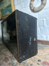 Load image into Gallery viewer, Victorian 19th Century Diorama  folk art hand made ship in wooden glass front case