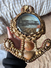 Load image into Gallery viewer, Victorian antique 19th century sailors souvenir valentine shell anchor diorama