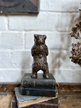Load image into Gallery viewer, Victorian antique cast iron standing bear money box