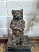 Load image into Gallery viewer, Victorian antique cast iron standing bear money box