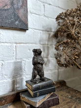 Load image into Gallery viewer, Victorian antique cast iron standing bear money box