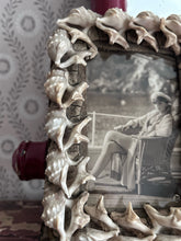 Load image into Gallery viewer, Victorian antique shell covered decorative photo picture frame