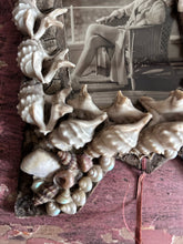 Load image into Gallery viewer, Victorian antique shell covered decorative photo picture frame