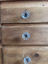 Load image into Gallery viewer, Pine Victorian chest of drawers two over two with cut glass knobs