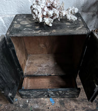 Load image into Gallery viewer, Victorian mystical tarot card wooden decoupage chest with doors and drawer