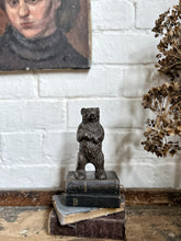 Load image into Gallery viewer, Victorian antique cast iron standing bear money box