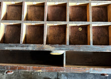 Load image into Gallery viewer, Victorian antique dark wood Industrial graduating printers drawers