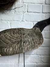 Load image into Gallery viewer, Vintage 1940&#39;s folding waxed card decoy goose on stand R Johnson of Seattle