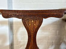 Load image into Gallery viewer, Vintage Betting chair Rosewood inlaid with brass M Hyatt &amp; Bros Pakistan