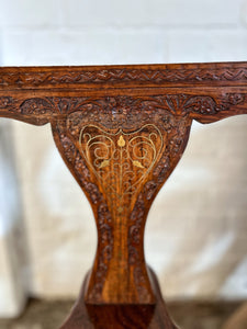 Vintage Betting chair Rosewood inlaid with brass M Hyatt & Bros Pakistan