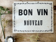 Load image into Gallery viewer, Vintage french wine vineyard advertising sign on card