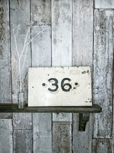 Load image into Gallery viewer, Vintage Hand painted wooden board sign number 36