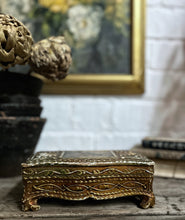 Load image into Gallery viewer, Vintage Italian Florentine wooden jewellery box casket
