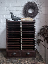 Load image into Gallery viewer, Vintage Japanese printers type filing cabinet with 2 drawers