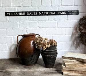 Vintage North Yorkshire Dales National Park West Riding Section Sign Signage