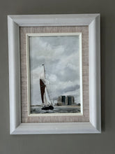 Load image into Gallery viewer, Vintage Oil painting traditional fishing boat oyster smack Essex