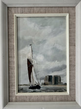 Load image into Gallery viewer, Vintage Oil painting traditional fishing boat oyster smack Essex