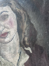 Load image into Gallery viewer, Vintage 1930's portrait painting oil on board female