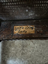 Load image into Gallery viewer, Vintage 1940's original Lusty Lloyd Loom stool with label
