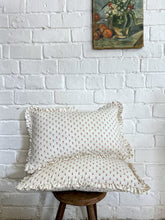 Load image into Gallery viewer, Vintage 1980's laura Ashley fabric hand made cushions with frill 