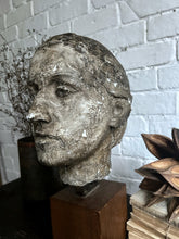 Load image into Gallery viewer, Vintage 20th Century art school plaster bust sculpture on hard wood plinth