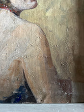 Load image into Gallery viewer, Vintage 20th Century realism portrait oil painting on canvas female lady