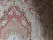 Load image into Gallery viewer, Antique 19th century Aubusson Floral Needlepoint Handmade medallion Rug