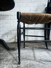 Load image into Gallery viewer, Vintage 1960&#39;s &quot;Campanino&quot; Chiavari rush seat black chair by Fratelli Levaggi