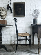 Load image into Gallery viewer, Vintage 1940&#39;s &quot;Campanino&quot; Chiavari rush seat black chair by Fratelli Levaggi