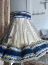 Load image into Gallery viewer, Vintage Dutch Windmill scene Delft lampshade with blue velvet trim