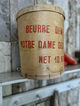 Load image into Gallery viewer, Vintage French bentwood butter tub Beurre demi sel 10kg
