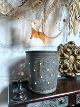 Load image into Gallery viewer, Vintage French metal faisselle pot tea light holder