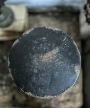 Load image into Gallery viewer, Vintage tall Indian blue metal toleware storage canister tin
