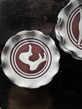 Load image into Gallery viewer, Vintage Mid 20th Century Stephen Pearce curly terracotta white glazed Shangarry plate Ireland