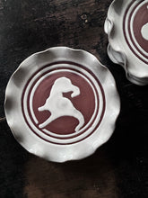 Load image into Gallery viewer, Vintage Mid 20th Century Stephen Pearce curly terracotta white glazed Shangarry plate Ireland